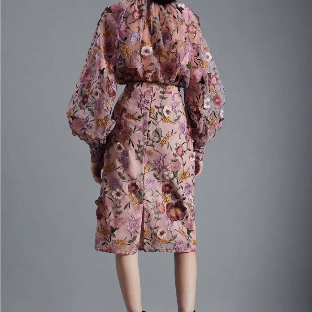 & Other Stories floral organza skirt 4